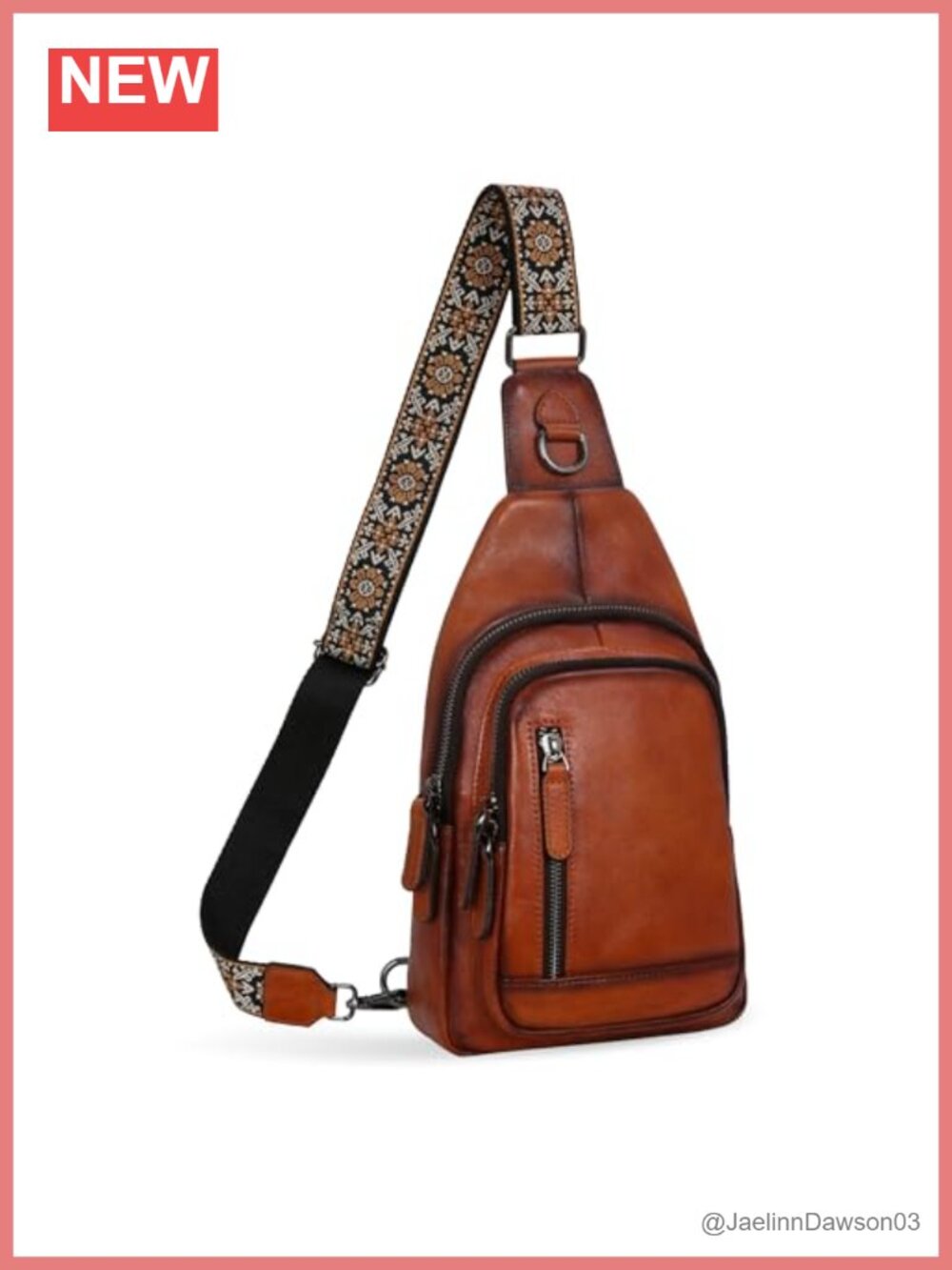 Genuine Leather RFID Sling Bag Crossbody Fanny Pack Chest Bag Women Purse